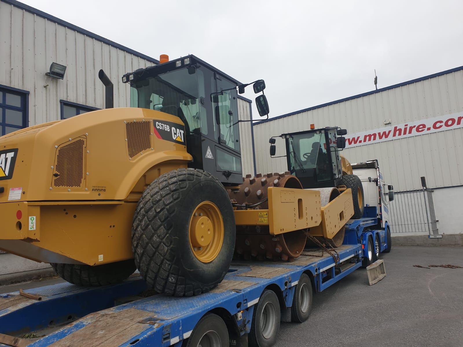 2 CAT rollers heading to the port ...SOLD... to overseas customers